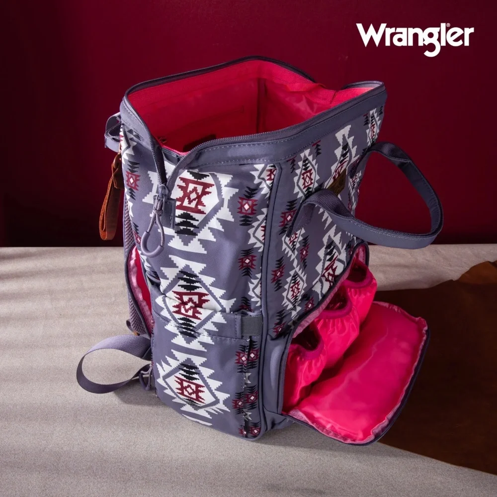 Wrangler Aztec Printed Callie Backpack - Lavender